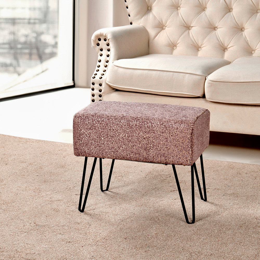 Jacquard Chenille Ottoman