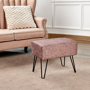 Jacquard Chenille Ottoman