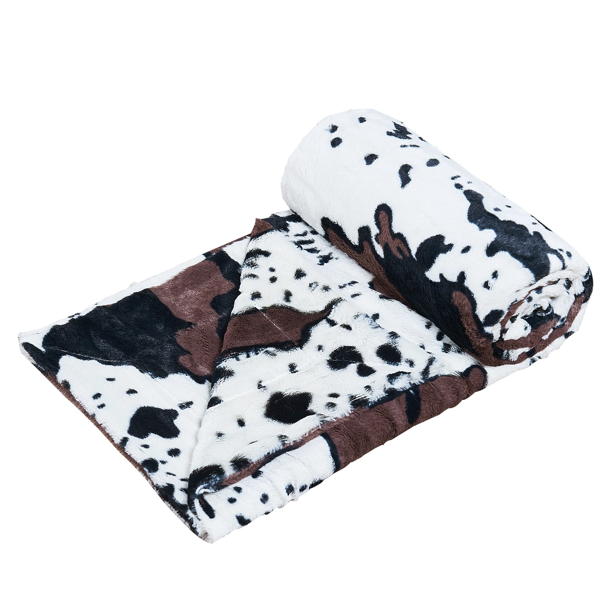 ANIMAL DOUBLE SIDED FAUX FUR THROW