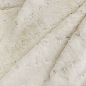 STITCHING JACQUARD FAUX FUR THROW - Antique White