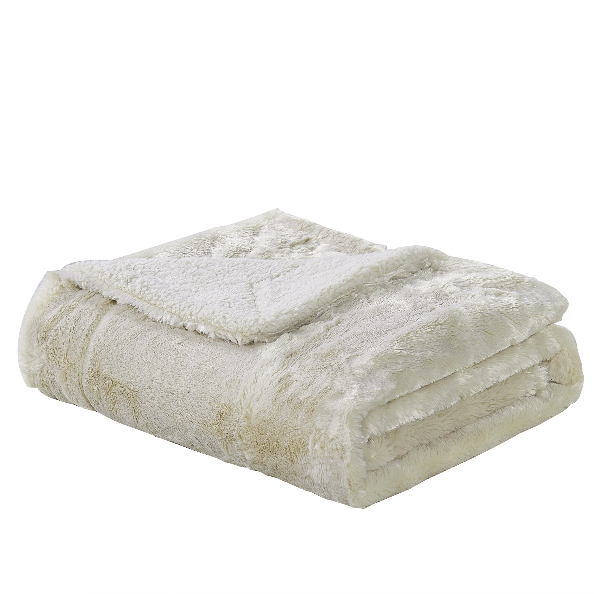 PLAIN FAUX FUR THROW