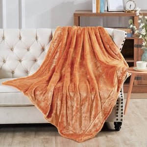 PLAIN FAUX FUR THROW