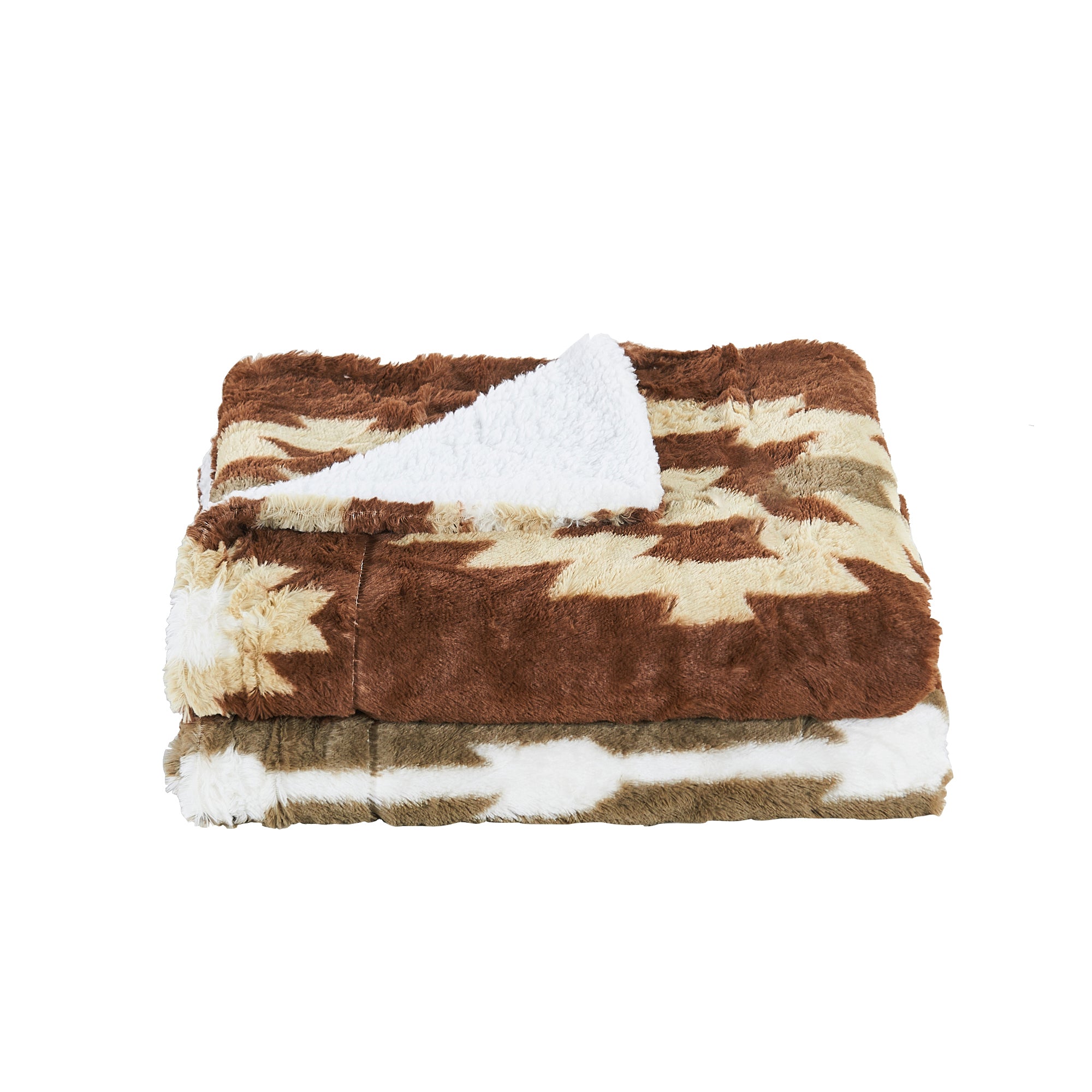 SOUTHWEST FAUX FUR SHERPA THROW