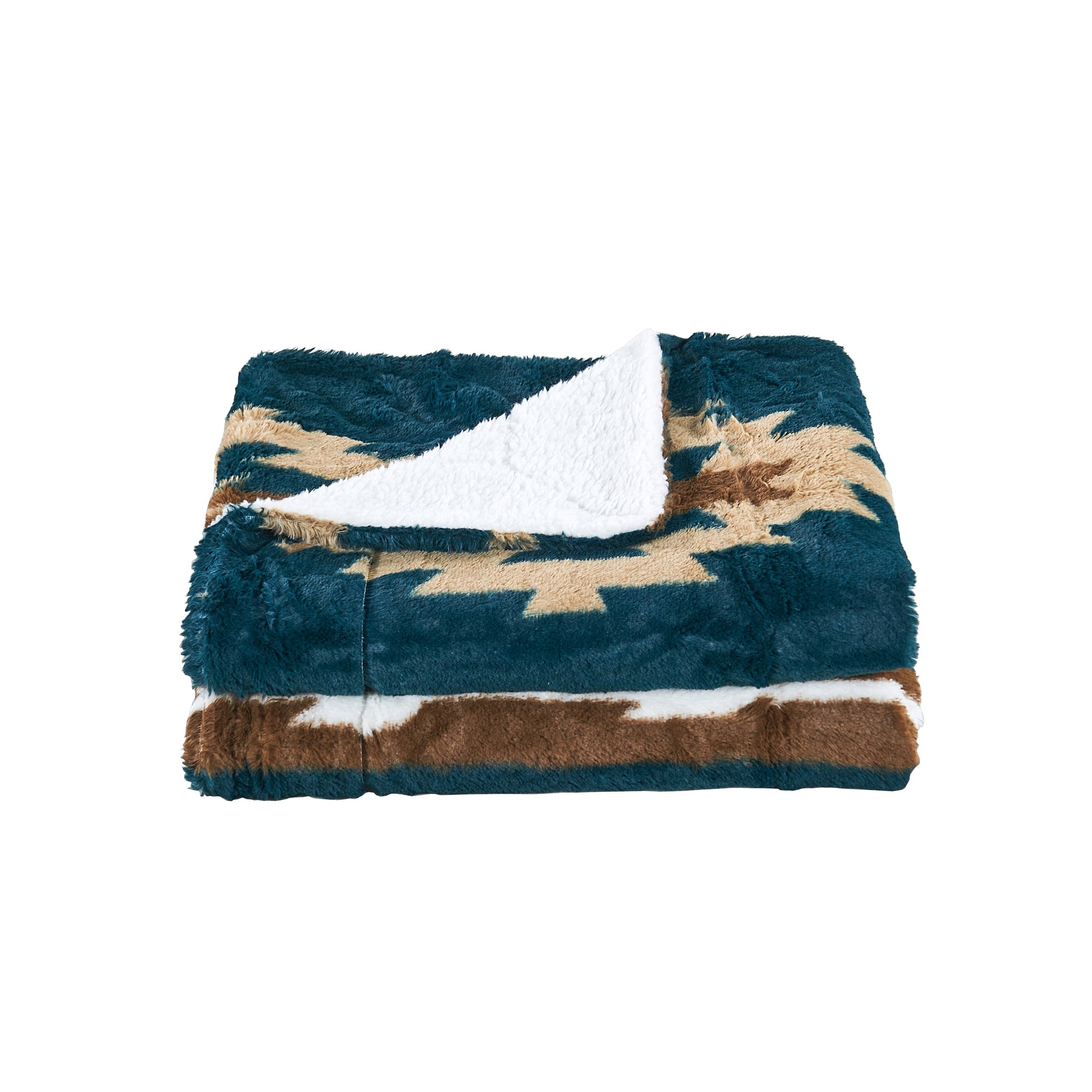 SOUTHWEST FAUX FUR SHERPA THROW