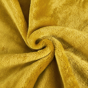 SOLID COLOR FLANNEL FLEECE BLANKET GOLDEN SPICE