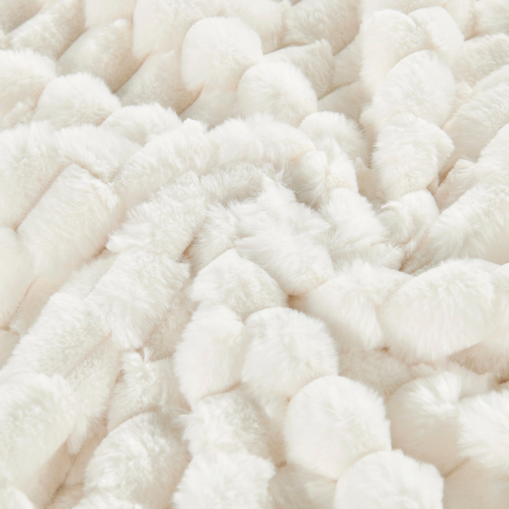 Textured Faux Fur Throw