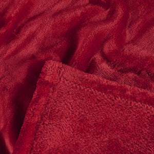 SOLID COLOR FLANNEL FLEECE BLANKET WINE