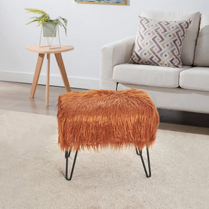 Mongolian Fur Ottoman