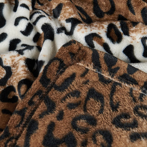 ANIMAL PRINT FLANNEL FLEECE BLANKET ST LEOPARD