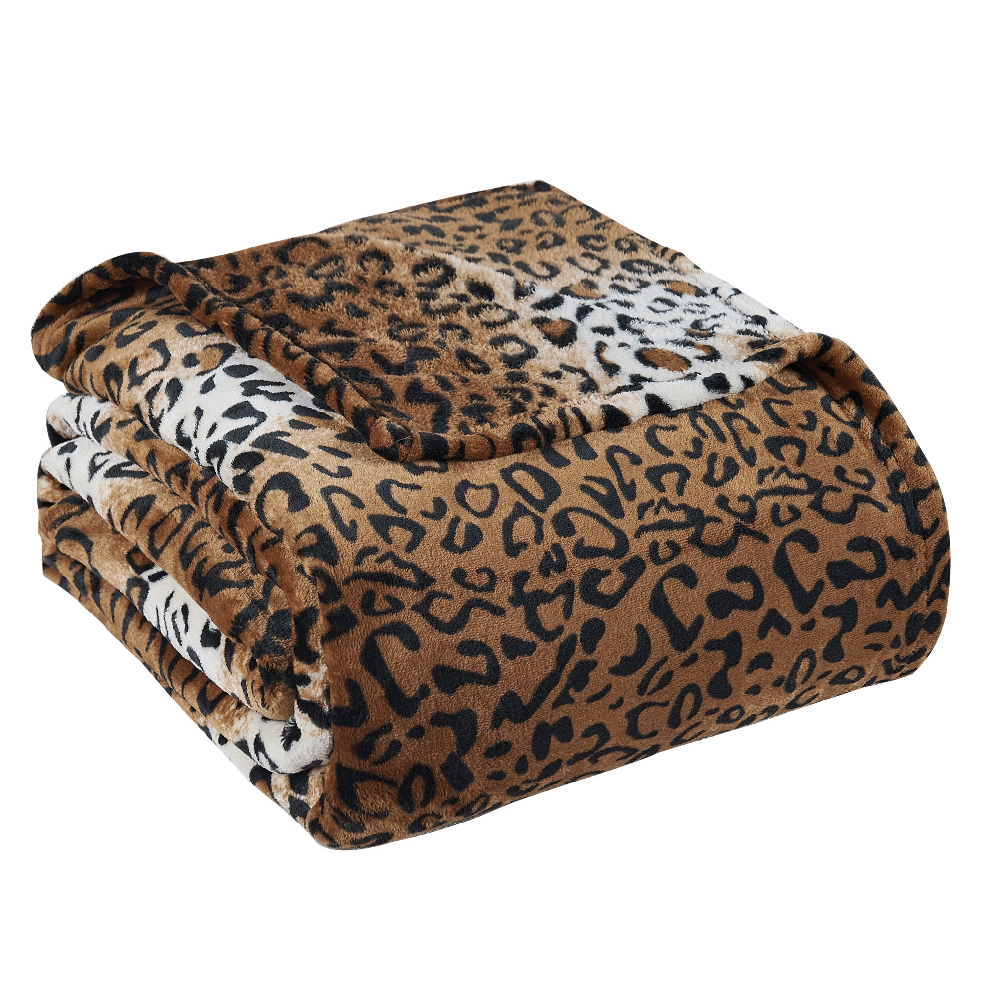 ANIMAL PRINT FLANNEL FLEECE BLANKET ST LEOPARD