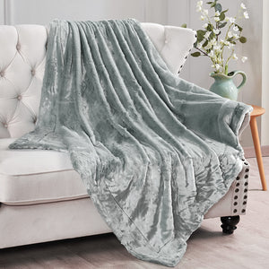 PLAIN FAUX FUR THROW