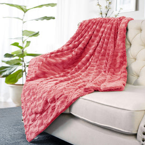 SAGA DOUBLE SIDED FAUX FUR THROW