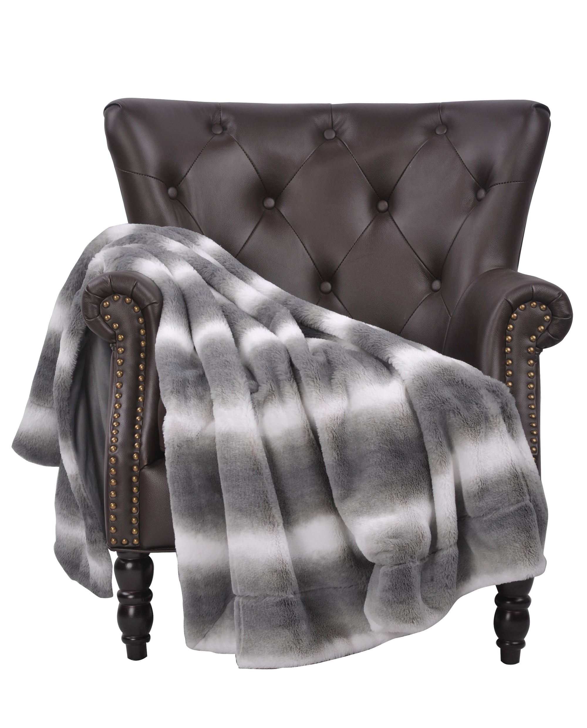 Beckie Stripe Faux Fur with Micromink Back