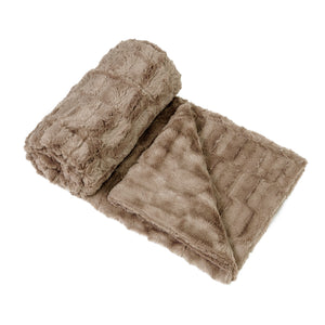 SAGA DOUBLE SIDED FAUX FUR THROW