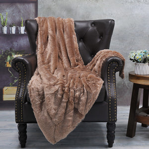 SERENGETI DOUBLE SIDED FAUX FUR THROW