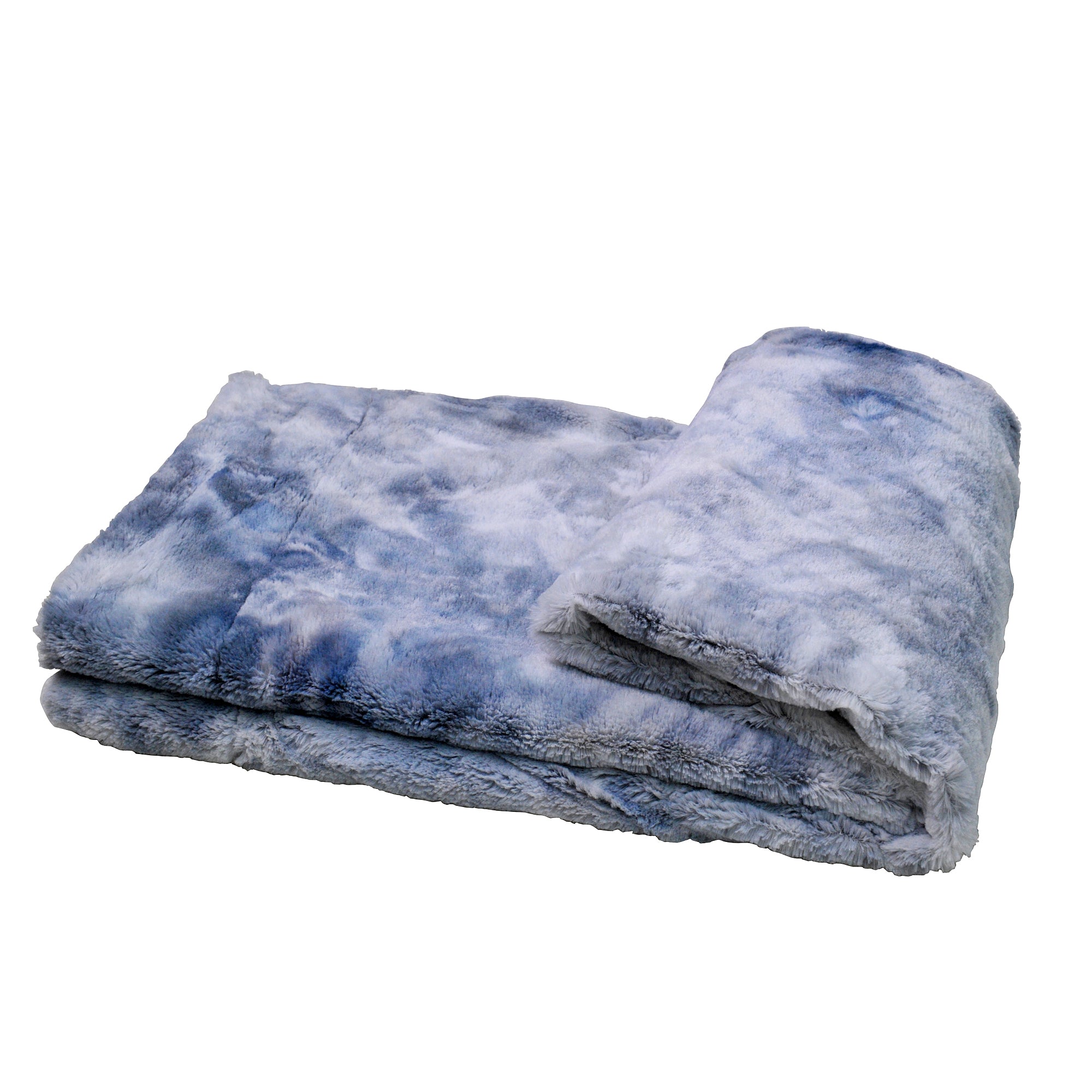 TIE DYED DOUBLE SIDED FAUX FUR THROW