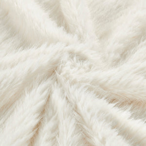 Textured Faux Fur Throw