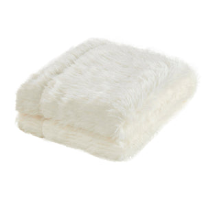 Textured Faux Fur Throw